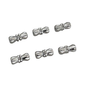 Electroplated Chrome <b>Copper</b> Peanut Clasp Necklace <b>Bracelet</b> End Connector Threaded Cord Joiner For Jewelry Making Mixed Shapes - Product Image 5