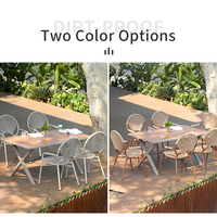 Chaises de patio Meiqi, chaises de salle à manger de patio d'extérieur, cadre en alliage d'aluminium résistant aux intempéries, meubles pour jardin, utilisation en extérieur