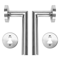 Poignée de porte en acier inoxydable de type L et ensemble de serrures Degol Hardware