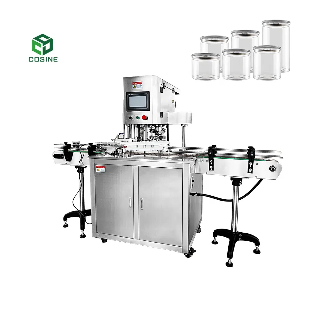 Fully Automatic Tin Can Sealing Machine Food Canning Machine with Plastic Lid