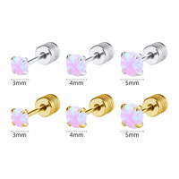 Boucles d'oreilles coeur en acier inoxydable 316L plaqué or 18k Boucles d'oreilles mode pour femmes sans ternissement