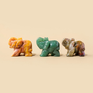 Vente <span class=keywords><strong>en</strong></span> gros de sculptures d'éléphants gravées à la main <span class=keywords><strong>en</strong></span> cristal naturel, décoration d'intérieur, tendance de la mode - Product Image 4