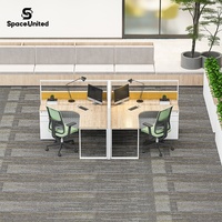 Poste de travail en acier SpaceUnited avec cloisons de séparation pour bureaux, panneaux d'intimité, mobilier industriel