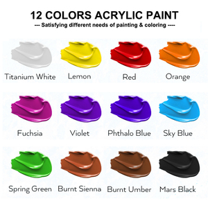 Sơn Acrylic gốc nước lớn 500ml cho các nghệ sĩ chuyên nghiệp - Product Image 4