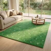 Alfombra Picasso de Lana de Nueva Zelanda Hecha a Mano, de Pelo Alto y Grueso, Antidesgarro, con Diseño Abstracto de Estilo Moderno y Lujoso, Antimanchas