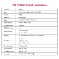 Usine directe TK905B dispositif de suivi GPS TKSTAR longue durée de vie de la batterie véhicule magnétique sans fil GPS Tracker relais gratuit GPS APP gratuit