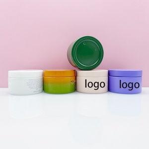 In Stock 200g Wholesale 5/10/15/20/30/50G Matte Black Red Face Cream Jar <b>Containers</b> 1 2 4 Oz Glass Jars With Plastic Color Lid - Product Image 2