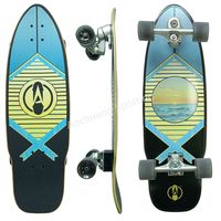 Istaride personnalisé professionnel 32 pouces 7 plis érable Longboard Surf Skate Skateboard pour débutants