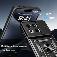 TPU + PC 2 en 1 hybride antichoc armure métal porte-anneau coulissant caméra housse pour tecno spark 30 / 30Pro 4G couverture arrière