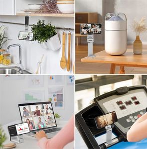 ขาตั้งโทรศัพท์มือถือแบบพับได้สำหรับเดินทาง วัสดุอะลูมิเนียม แม่เหล็กยึดติดกับกระเป๋าเดินทาง รูปทรงเครื่องบิน หมุนได้ ใช้สำหรับถ่ายทอดสด - Product Image 4