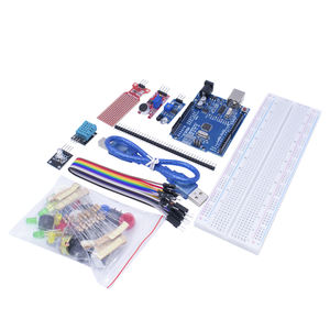 Kit de aprendizaje para principiantes de la placa de pruebas: Módulos de sensor de sonido/<span class=keywords><strong>nivel</strong></span> de <span class=keywords><strong>agua</strong></span>/humedad/distancia, componentes LED y tutorial - Product Image 1