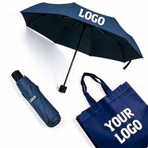 High Quality New Design Wholesale Promotional 3-<b>Fold</b> 8K Manual Umbrella With Custom Logo Print Business Gifts & Travel - Product Image 1