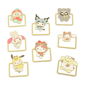 Pour Sanrio série métal signets Style frais Kuromi ma mélodie cannelle gravé signets or étudiant papeterie en gros - Product Image 5