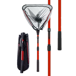 Épuisette de pêche pliable et télescopique, filet en maille à séchage rapide en alliage d'aluminium, portable pour la pêche en eau douce et salée - Product Image 1