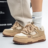 Chaussures de skate à plateforme pour hommes KS Spring, logo personnalisé OEM ODM, empeigne en daim et mesh, semelle épaisse, baskets décontractées, couleur personnalisée