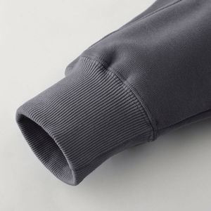 Sweat à capuche en molleton de coton 600 GSM pour homme, noir, impression numérique, logo personnalisé, unisexe, haute qualité, coupe oversize - Product Image 3