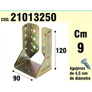 Supporto in legno per ali interne, bichromato, 90 mm. - Product Image 1