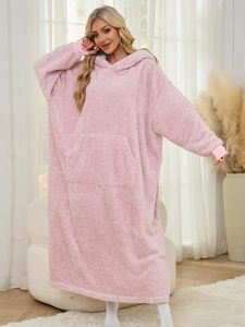 PJGGZ <strong>Snuggy</strong> Hooded <strong>Blanket</strong> for Adults Wearable Hoodie for Women &amp; Men 100% Polyester Warm Cozy with Giant Pocket - Product Image 3