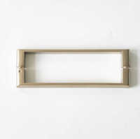 Poignée de porte de douche en alliage de zinc en gros - Finition noir brossé, distance entre les trous de 200 mm pour verre de 4 à 10 mm
