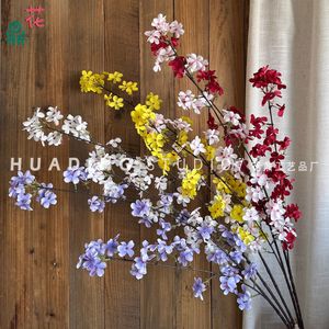 Branches de fleurs de poirier artificielles en soie, décoration de mariage, ornement pour plafond haut, arrangement floral pour photographie - Product Image 1