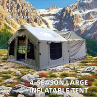 Tente Gonflable de Luxe 2026 pour Camping Extérieur, Imperméable, Coupe-Vent et Durable, Modèle 8+8