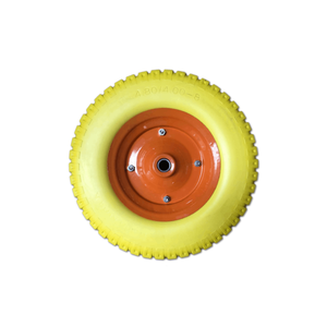 4.00-8 haute qualité moins cher anti-crevaison Wagon brouette chariot plat gratuit PU mousse <span class=keywords><strong>roue</strong></span> - Product Image 2