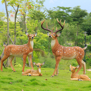 Hoa mận Hươu điêu khắc nhựa mô phỏng động vật danh lam thắng cảnh tại chỗ công viên trang trại bãi cỏ Giáng sinh trang trí sân vườn trang trí - Product Image 2