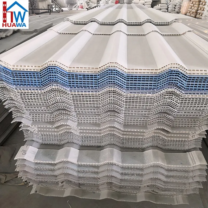 ASA hitze beständige UPVC Hohl isolierung Wand paneel PVC Wellblech Dachziegel Hersteller