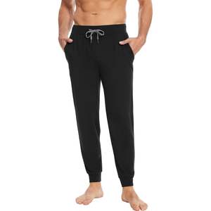 Pantalon de pyjama pour homme en viscose de bambou personnalisé, doux, uni, style jogger, avec cordon de serrage et poches - Product Image 4