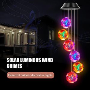 Campana de Viento Solar con Luz LED, Linterna Colgante Colorida, Decoración para Jardín, Patio, Lámpara Nocturna - Product Image 3
