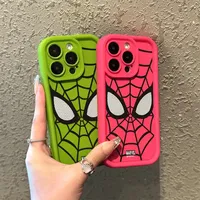 Cool Spider Man Plain Multistep TPU Coque de téléphone souple pour iPhone 14 Pro 15 Plus 13 Pro Max 12 11 X XS XR 7 8 Plus SE 2020 Couverture