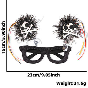 Yeni cadılar bayramı gözlük renk çubuğu Bobo topu gözlük tema parti dekorasyon kabarık topu gözlük çerçeve atmosfer fotoğraf Prop - Product Image 6