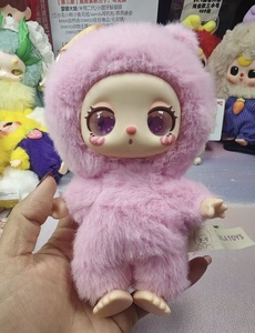 Adorable bébé trois <span class=keywords><strong>Lila</strong></span> chat chanceux 3ème génération figurine en peluche fantaisie pays des merveilles série mystique boîte aveugle breloque décorative pour - Product Image 4