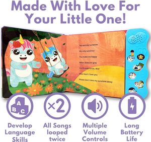 Livre sonore interactif de haute qualité pour enfants, apprentissage des comptes en vers avec des mots anglais - Product Image 5