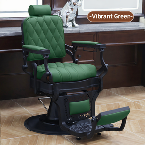 Sillón de Barbería Vintage para Salón de Peluquería Masculina, Sillón de Barbería Reclinable con Elevación Hidráulica, Sillón Clásico para Afeitar y Lavar el Cabello - Product Image 6