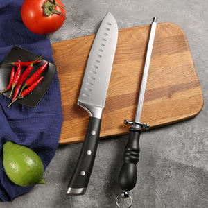 ゴールデンサプライヤーABSハンドルキッチンナイフセットステンレス鋼Santku 3Cr13金属刃削り棒ギフトボックスにプレゼント - Product Image 5