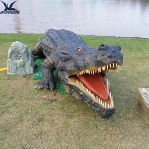 Modèle d'animal animatronique crocodile grandeur nature fabriqué en Chine à Zigong pour <span class=keywords><strong>zoo</strong></span> et parc aquatique - Product Image 3