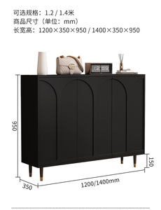 <span class=keywords><strong>Commode</strong></span> à tiroirs noire avec éclairage LED, <span class=keywords><strong>double</strong></span> ensemble, meuble de rangement multifonctionnel et coiffeuse - Product Image 6
