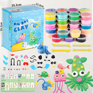 ชุดดินปั้นแห้งเร็ว 45 สี ชุดงานฝีมือ DIY ดินน้ำมัน ของเล่นสไลม์สำหรับเด็ก ของเล่นเสริมพัฒนาการ ดินน้ำมันเบา ขายส่ง - Product Image 5