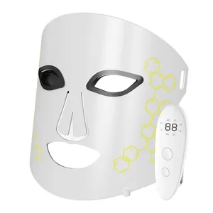 2024 New Trending 8 Colors Blue Red Infrared Led Light Therapy Facial Mask Nir Soft Silicone Led Face Mask