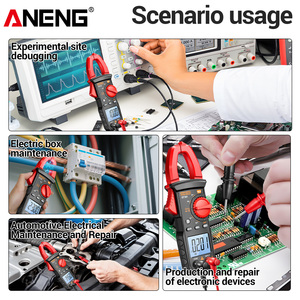 Đồng Hồ Đo Kẹp Kỹ Thuật Số ANENG ST181, Máy Đo Điện Áp Ampe Kế Đa Năng, Dòng Điện Một Chiều/AC, Thử Nghiệm Điện Áp Trên Xe Hơi Amp Hz, Điện Dung NCV Ohm 4000 - Product Image 2