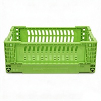 Caisse de rangement pliable Highbright, très vendue, en plastique écologique, pour fruits et légumes, avec trous d'aération, empilable
