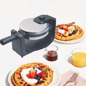 Controllo regolabile in acciaio inossidabile e maniglie Touch rimovibili vassoio gocciolatore girevole belga con piastre antiaderenti - Product Image 5