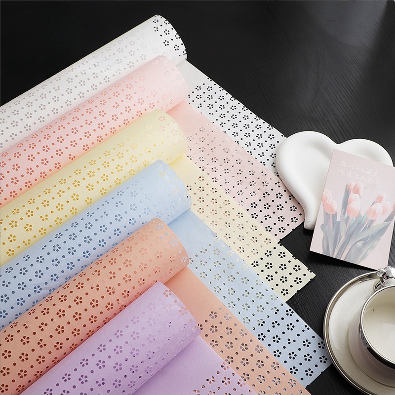 Three dimensional Floral Inputs Paper Perforated
