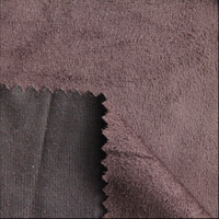 Tissu en suède 100 % polyester marron foncé, côté seul, pour canapé, vente en gros d'usine