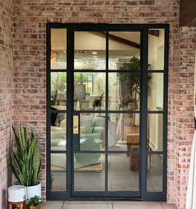 Steel <b>Frame</b> Glass Door - Modern Hinged Interior/Exterior - Product Image 3