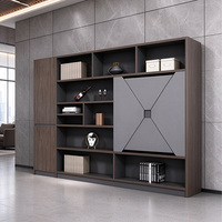 Bibliothèque de bureau exécutive moderne en bois, meuble de rangement de bureau, étagère de présentation de dossiers pour bureau de direction