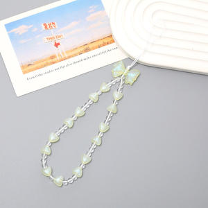 Mode coloré téléphone portable chaîne acrylique arc rond perlé téléphone bracelet pour femmes filles coque de téléphone chaîne <span class=keywords><strong>bijoux</strong></span> cadeau - Product Image 1