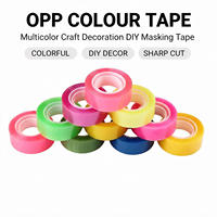 Ruban adhésif OPP multicolore pour loisirs créatifs, décoration, bricolage, ruban de masquage coloré à découpe nette et facile à déchirer pour le scrapbooking et l'artisanat
