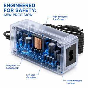 Alimentation électrique de bureau AC/DC 12V 65W d'origine avec certification UL FCC GS ETL CE UKCA SAA BIS Protection de sécurité certifiée OEM ODM - Product Image 6